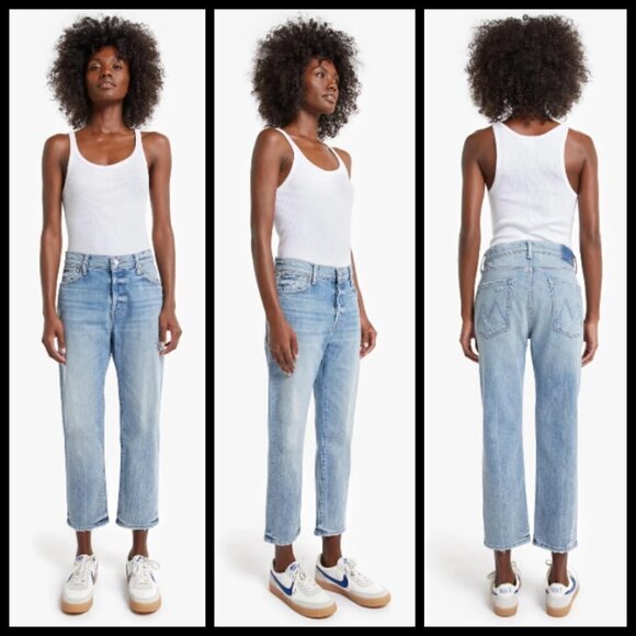 💕MOTHER SUPERIOR💕 Scrapper Ankle Jeans Light Wash Rigid Wild Calling 28 NWOT